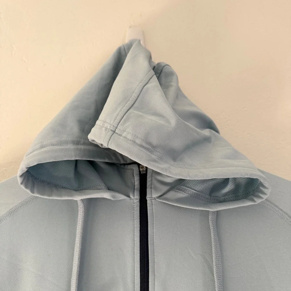 Swannies Hoodie Mens Medium Light Blue Golf‎ Performance Stretch